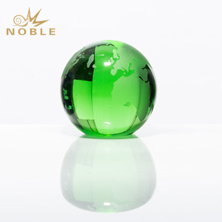 Custom Green Sphere Sports Crystal Globe Trophy