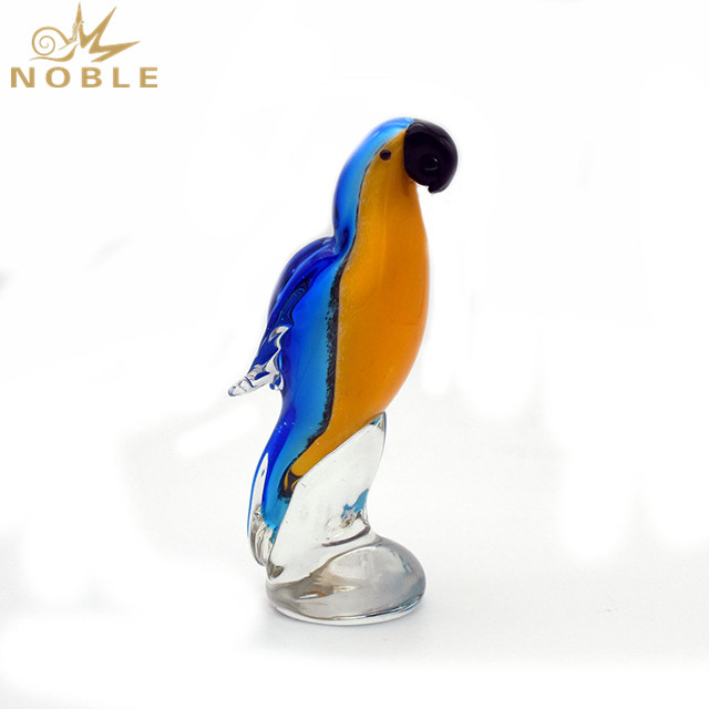 Hand Blown Glass Parrot As Birthday Gift