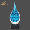 Hand Blown Pacific Blue Raindrop Award