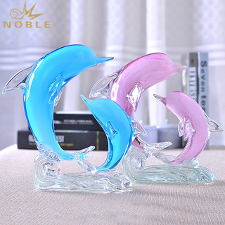 Art Glass Hand Blown Glass Dolphin As Wedding Gift