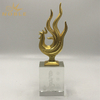 Decorative Gold Cock Metal Trophy