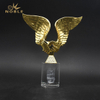 Metal Eagle Trophy Award with Cube