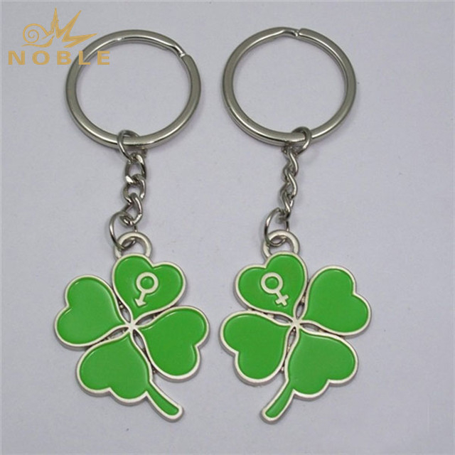Custom Four-leaf clover Metal Keychain