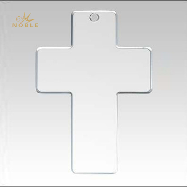 Blank Cross Crystal Ornament with String