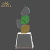 Custom Leaf Blank Crystal Corporate Trophy