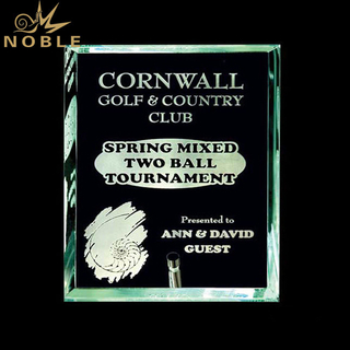 Custom Engraved Jade Glass Plaque Awards 