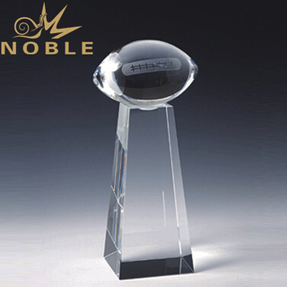 Custom Crystal Football Trophy