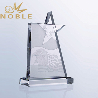 New Design Clear Crystal Star Trophy 
