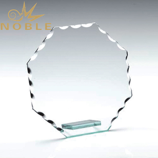 Jade Glass Octagon Plaque
