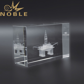 3D Laser Oil Platform Custom Crystal Cube 