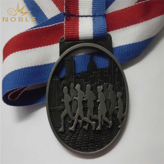 3D Black Metal Running Medal