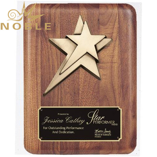 Rosewood Piano Finish Plaque Star Awards
