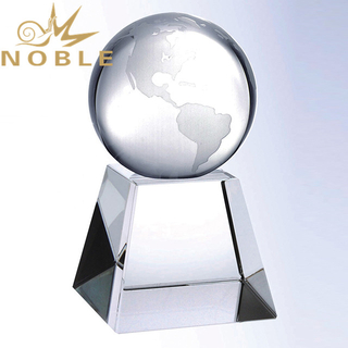 Elegent Crystal Globe Trophy 