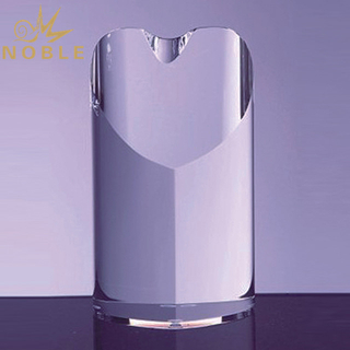 Blank Love Heart Pillar Crystal Trophy