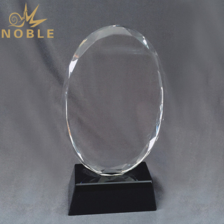 Blank Oval Crystal Plaque Award