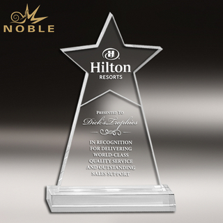 Acrylic Clear Star Obelisk Trophy Award