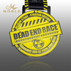 Custom Yellow Colored Metal Medal For Race