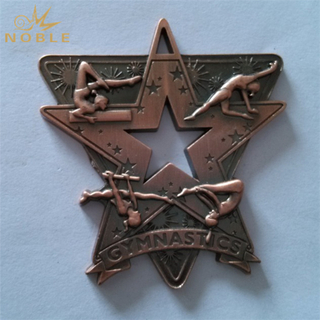 Antique Plate Gymnastics Metal Medal