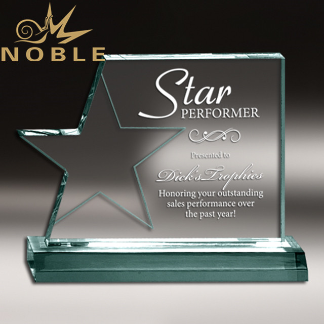 Acrylic Jade Accented Star Page Trophy Award