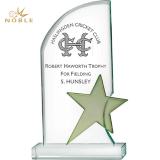 Wholesale Custom Jade Glass Star Trophy 