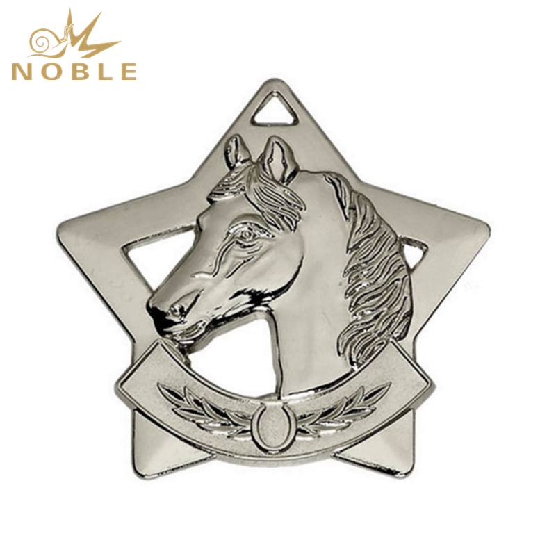 NB-MD970---054 Silver Mini Stars Equestrian Medal 60mm