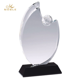 Crystal Golf Ball Trophy Award