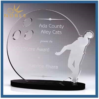 Sports Event Crystal Bowling Award