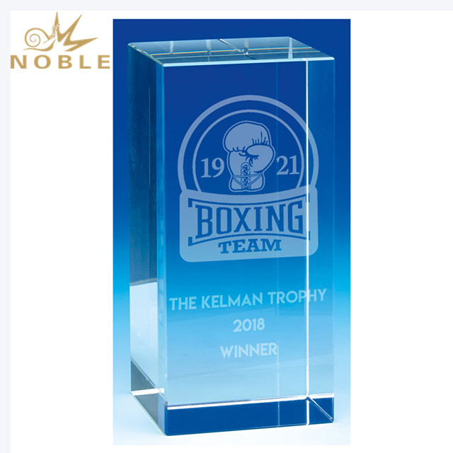 Sandblasting Engraving Blocks Sports Event Crystal Boxing Award
