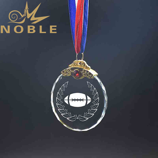 Custom Crystal Football Medal