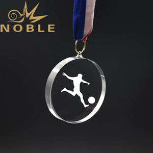 New Design Crystal Soccer Medal