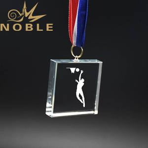 Custom Crystal Basketball Medal