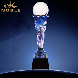 Clear Ball Colorful Liuli Art Glass Award