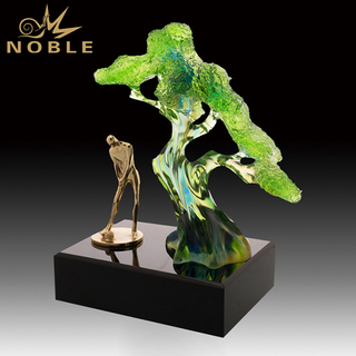 Sports Golf Liuli Art Glass Award