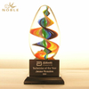 Rainbow Colorful Art Glass Award