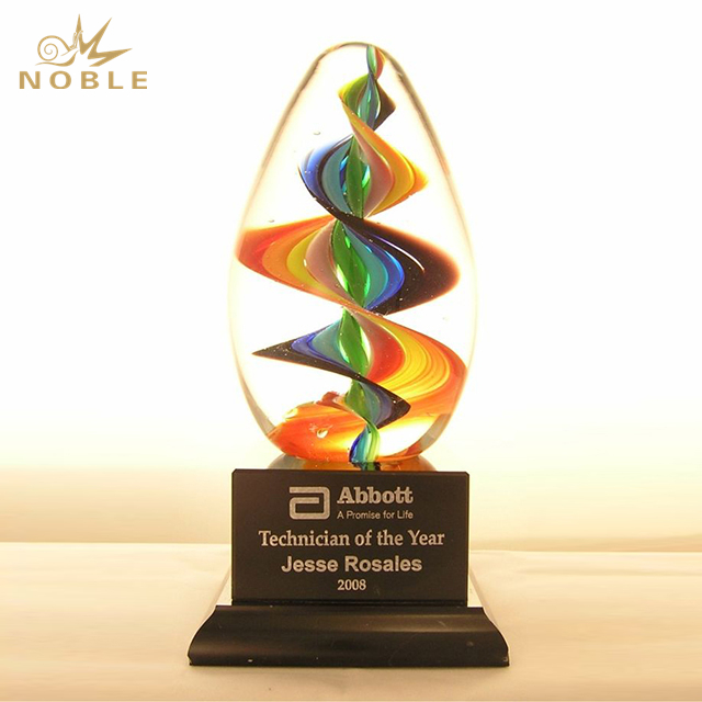 Rainbow Colorful Art Glass Award