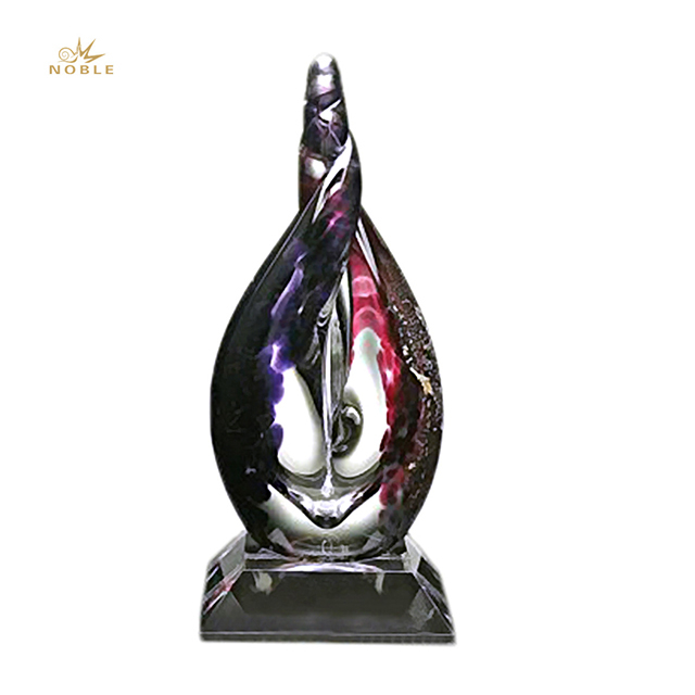 Purple & Red Art Glass Award