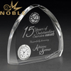 Optical Crystal with Silver Clock