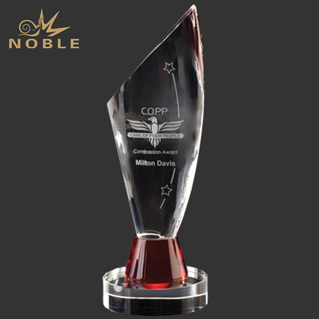 Custom Red Base Euphoria Crystal Corporate Trophy