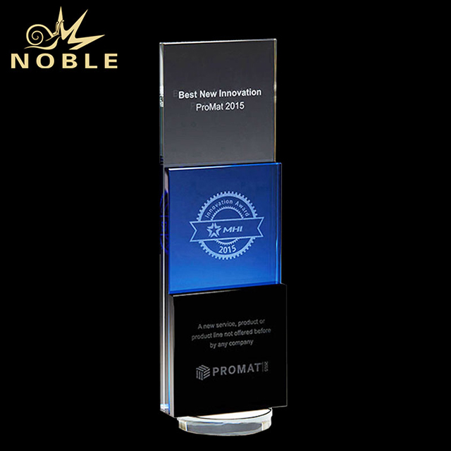 739---20180516-003 CIP-YJ731-HR Triple Color Blocks Crystal Tower Award