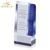 Blue Clear Crystal Corporate Trophy