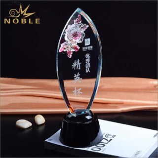 Leaf Crystal Corporate Trophy