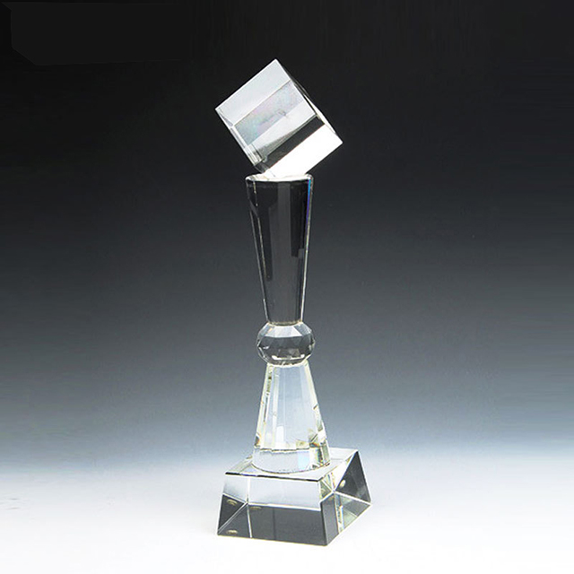 54---fashionable high end clear solid acrylic display cube for medal
