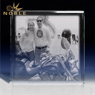 Square Portrait Photo Image 2D Laser Engraving Crystal