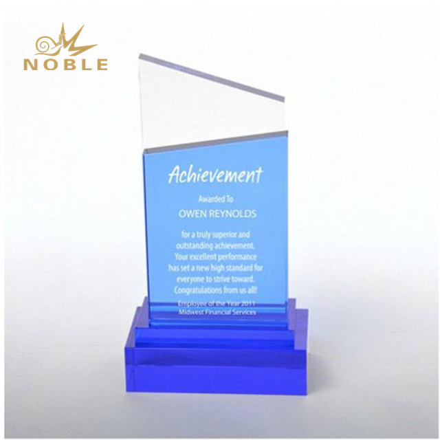 Cobalt Accent Column Trophy
