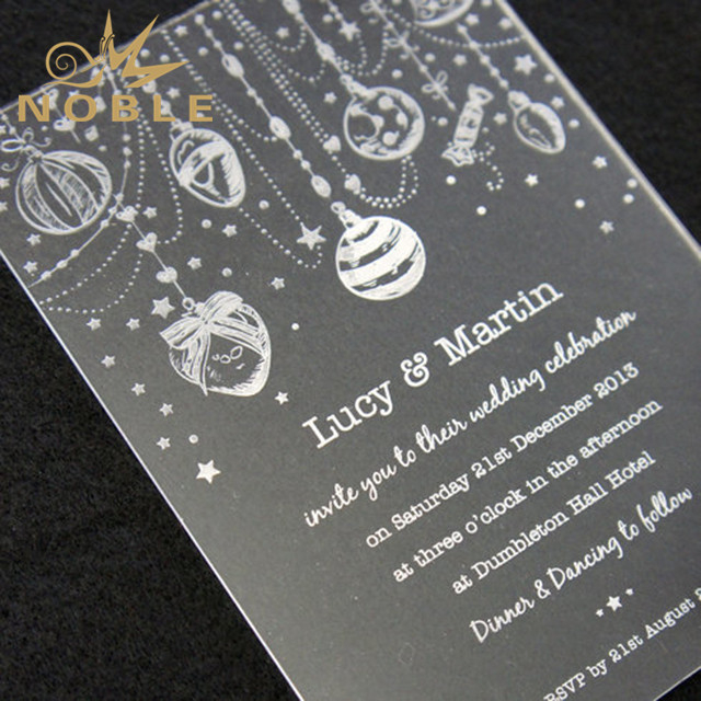 Custom Engrave Crystal Invitation Card