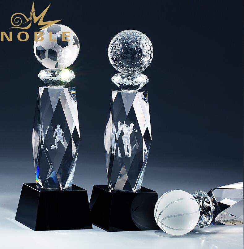 Custom 3d Laser Engraving Crystal Sports Trophy 