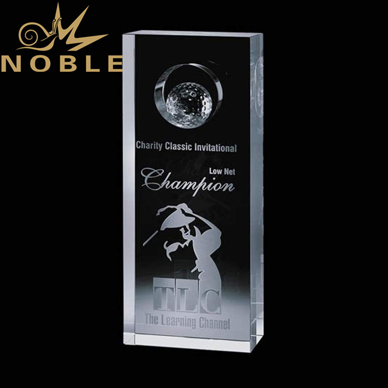 Noble Custom Sports Optical Crystal Golf Award 