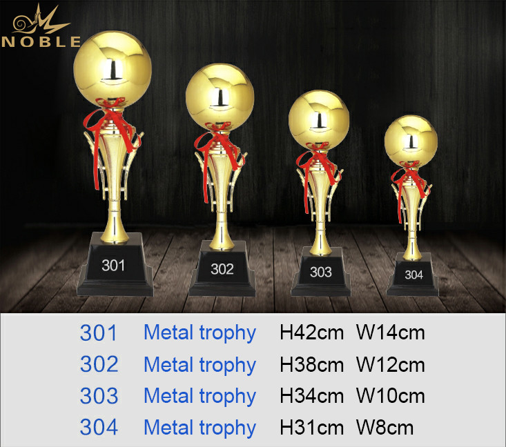 Noble New Design Gold Ball Unique Metal Trophy 