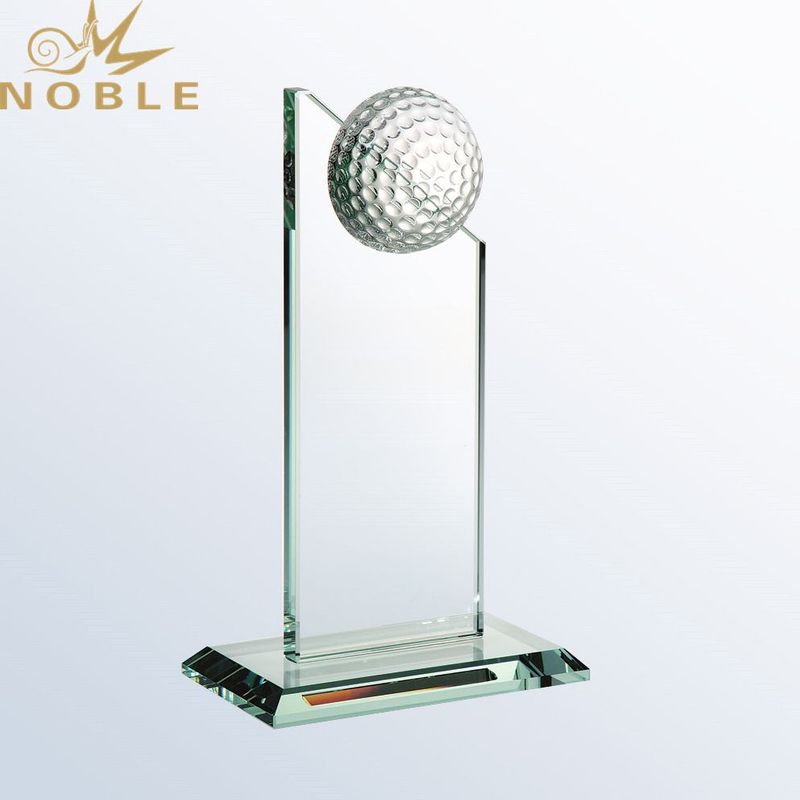 Free Engraving High Quality Custom Sports Glass Golf Trophy