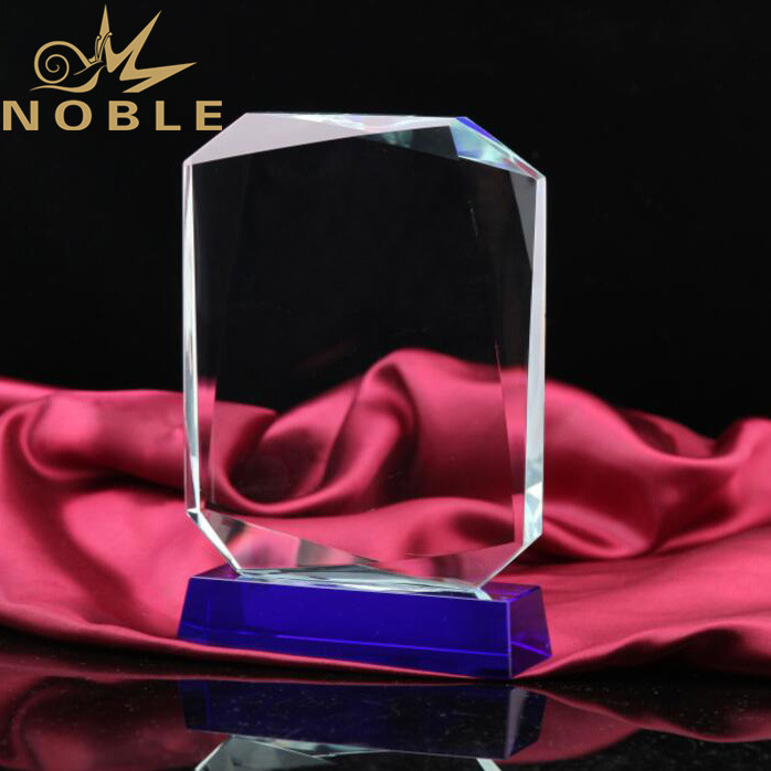 Noble Square Cutting Faced Top K9 Quality Crystal Plaque Award 